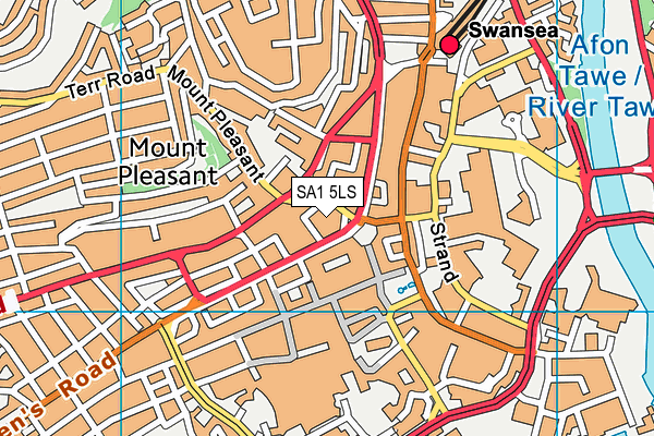 SA1 5LS map - OS VectorMap District (Ordnance Survey)