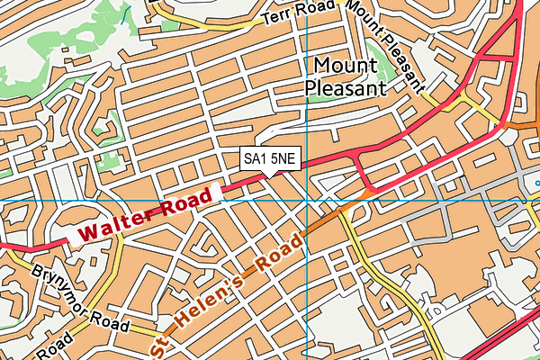 SA1 5NE map - OS VectorMap District (Ordnance Survey)