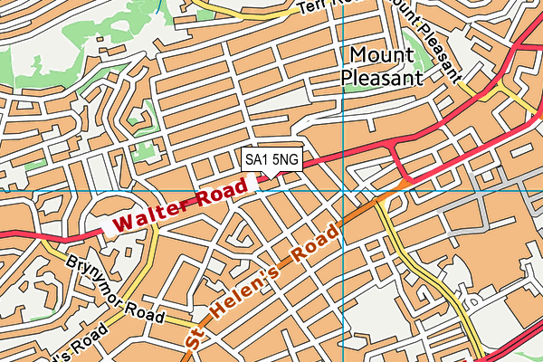 SA1 5NG map - OS VectorMap District (Ordnance Survey)