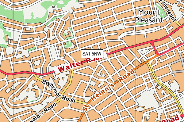 SA1 5NW map - OS VectorMap District (Ordnance Survey)