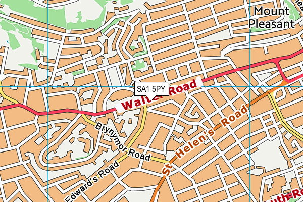 SA1 5PY map - OS VectorMap District (Ordnance Survey)