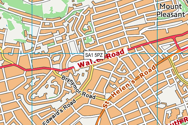 SA1 5PZ map - OS VectorMap District (Ordnance Survey)