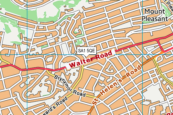 SA1 5QE map - OS VectorMap District (Ordnance Survey)