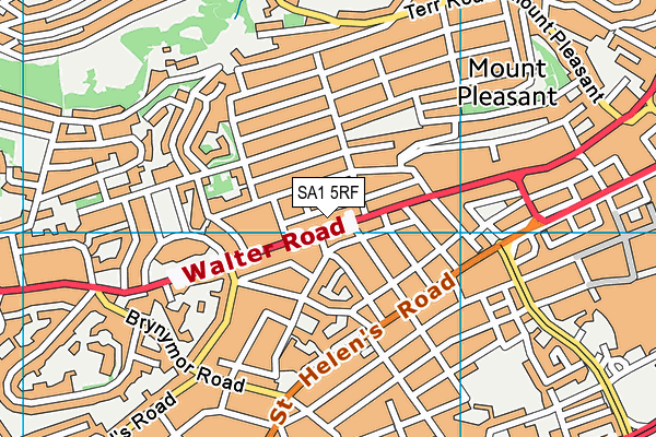 SA1 5RF map - OS VectorMap District (Ordnance Survey)