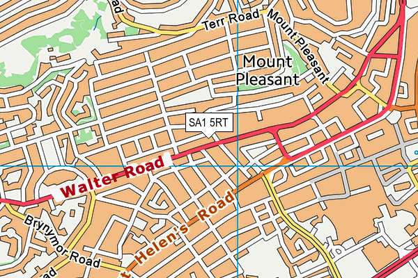 SA1 5RT map - OS VectorMap District (Ordnance Survey)