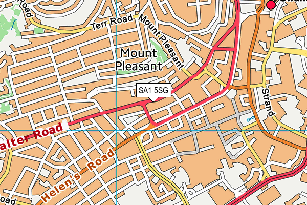 Swansea Sixth Form College map (SA1 5SG) - OS VectorMap District (Ordnance Survey)
