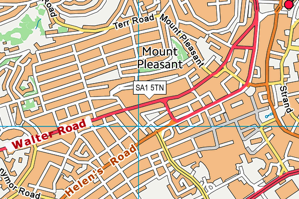 SA1 5TN map - OS VectorMap District (Ordnance Survey)