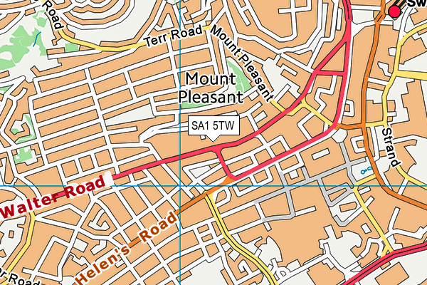 SA1 5TW map - OS VectorMap District (Ordnance Survey)