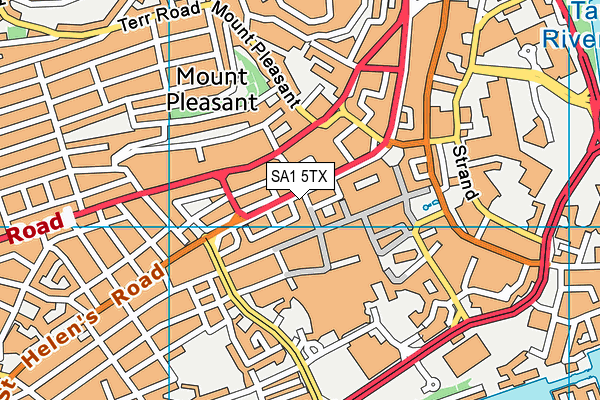 SA1 5TX map - OS VectorMap District (Ordnance Survey)