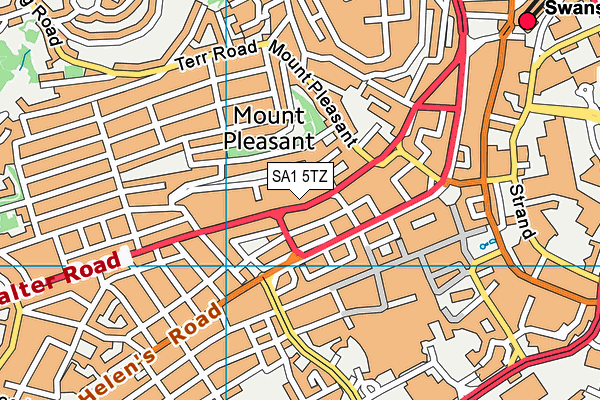 SA1 5TZ map - OS VectorMap District (Ordnance Survey)
