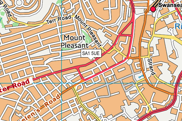 SA1 5UE map - OS VectorMap District (Ordnance Survey)