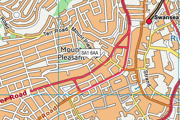 SA1 6AA map - OS VectorMap District (Ordnance Survey)