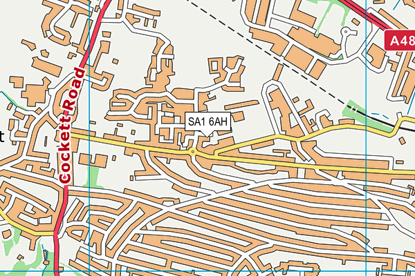 SA1 6AH map - OS VectorMap District (Ordnance Survey)