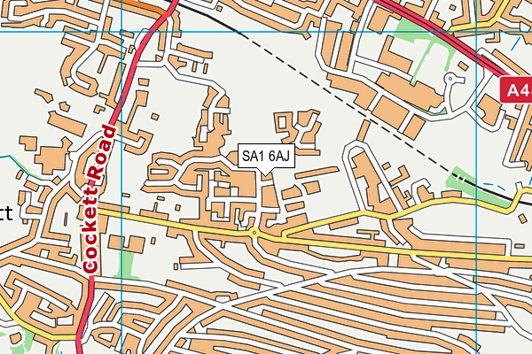 SA1 6AJ map - OS VectorMap District (Ordnance Survey)