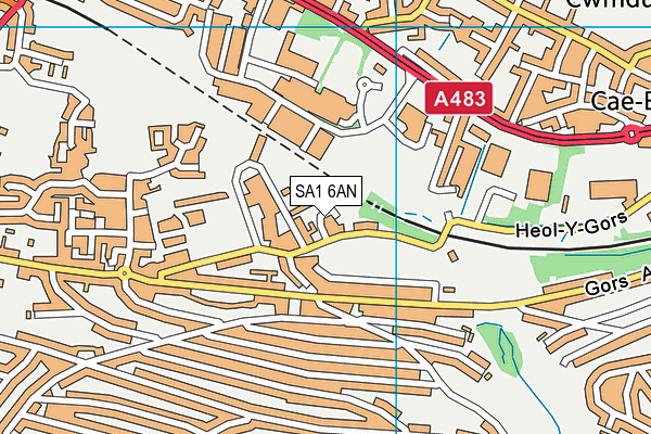 SA1 6AN map - OS VectorMap District (Ordnance Survey)