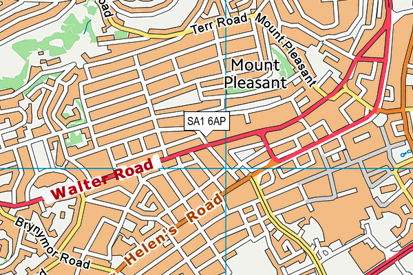 SA1 6AP map - OS VectorMap District (Ordnance Survey)