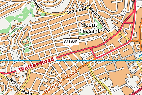 SA1 6AR map - OS VectorMap District (Ordnance Survey)