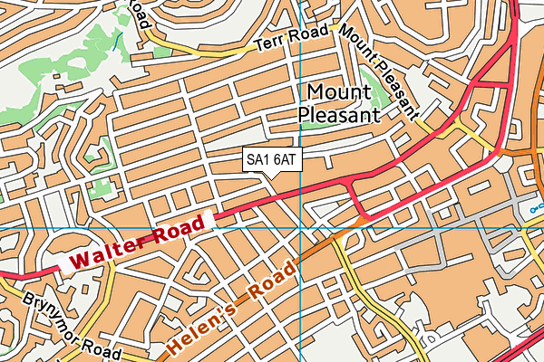 SA1 6AT map - OS VectorMap District (Ordnance Survey)