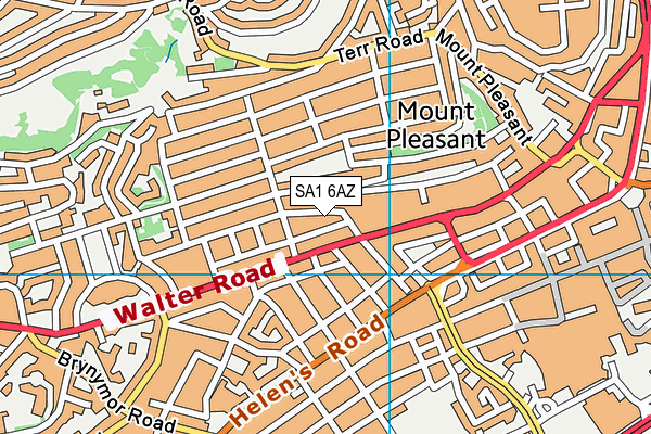 SA1 6AZ map - OS VectorMap District (Ordnance Survey)