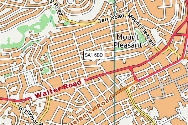 SA1 6BD map - OS VectorMap District (Ordnance Survey)