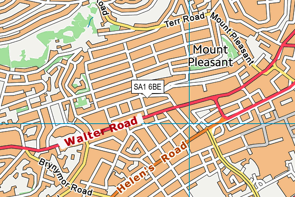 SA1 6BE map - OS VectorMap District (Ordnance Survey)