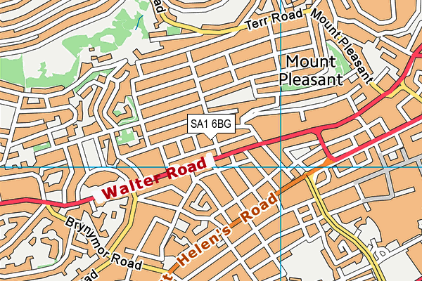 SA1 6BG map - OS VectorMap District (Ordnance Survey)