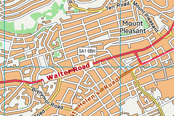 SA1 6BH map - OS VectorMap District (Ordnance Survey)