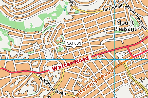 SA1 6BN map - OS VectorMap District (Ordnance Survey)