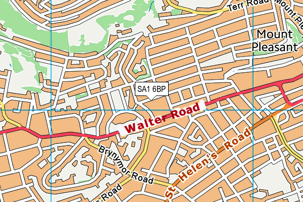 SA1 6BP map - OS VectorMap District (Ordnance Survey)