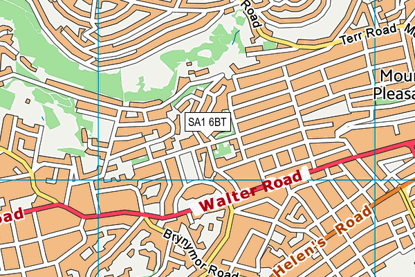 SA1 6BT map - OS VectorMap District (Ordnance Survey)