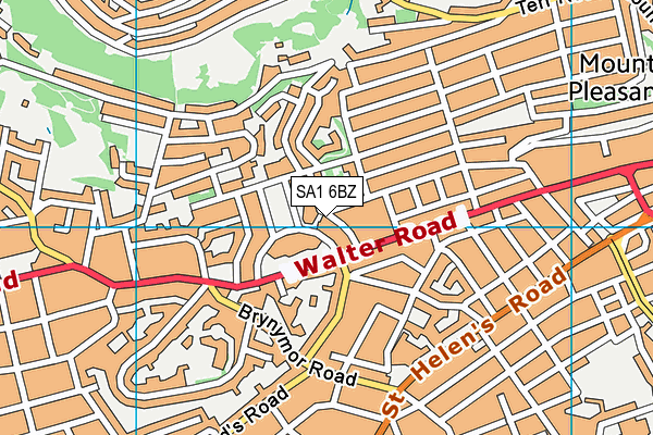 SA1 6BZ map - OS VectorMap District (Ordnance Survey)