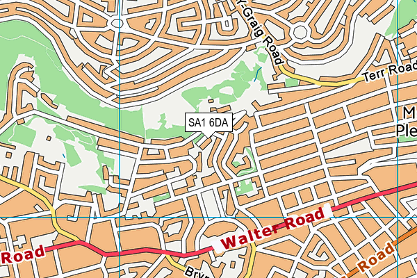 SA1 6DA map - OS VectorMap District (Ordnance Survey)