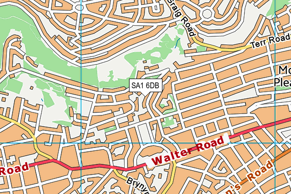 SA1 6DB map - OS VectorMap District (Ordnance Survey)