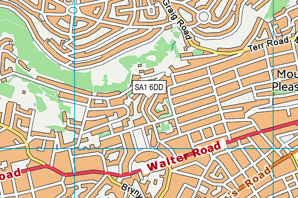 SA1 6DD map - OS VectorMap District (Ordnance Survey)