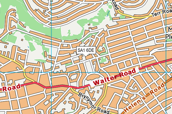 SA1 6DE map - OS VectorMap District (Ordnance Survey)