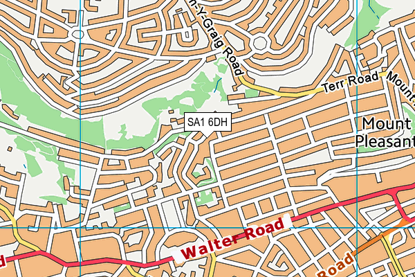 SA1 6DH map - OS VectorMap District (Ordnance Survey)