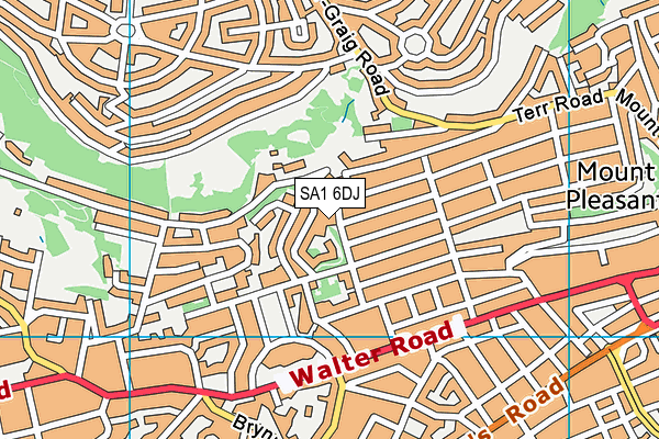 SA1 6DJ map - OS VectorMap District (Ordnance Survey)