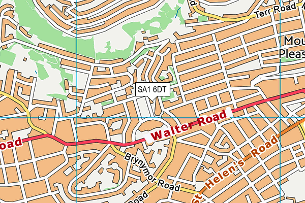 SA1 6DT map - OS VectorMap District (Ordnance Survey)