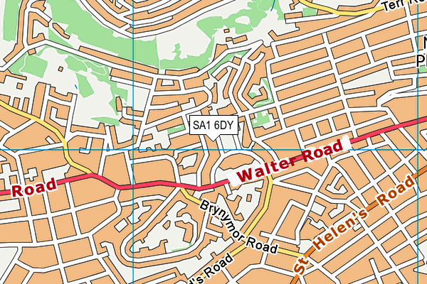 SA1 6DY map - OS VectorMap District (Ordnance Survey)