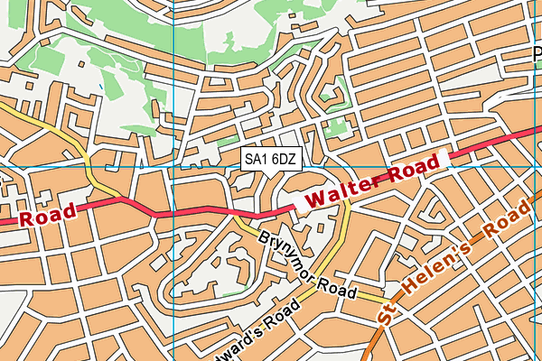 SA1 6DZ map - OS VectorMap District (Ordnance Survey)