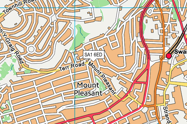 SA1 6ED map - OS VectorMap District (Ordnance Survey)