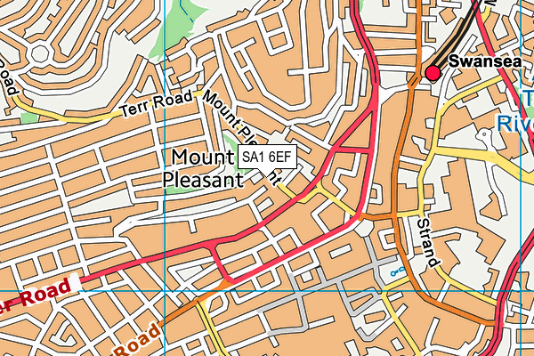 SA1 6EF map - OS VectorMap District (Ordnance Survey)