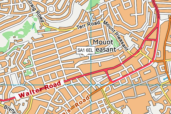 SA1 6EL map - OS VectorMap District (Ordnance Survey)