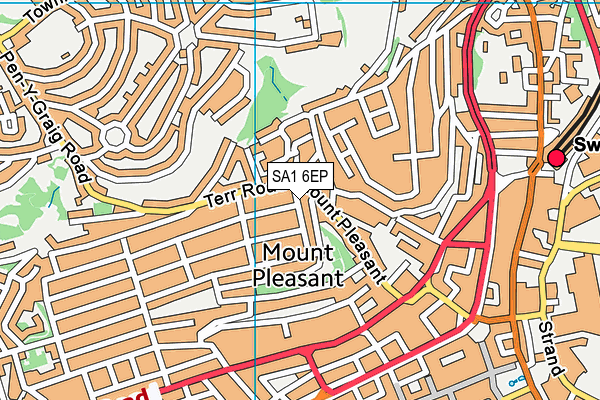 SA1 6EP map - OS VectorMap District (Ordnance Survey)