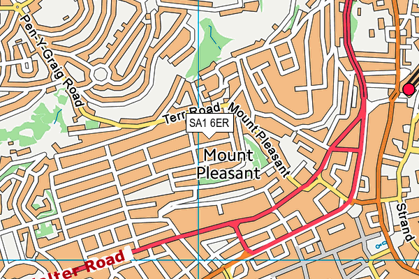 SA1 6ER map - OS VectorMap District (Ordnance Survey)