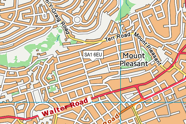 SA1 6EU map - OS VectorMap District (Ordnance Survey)