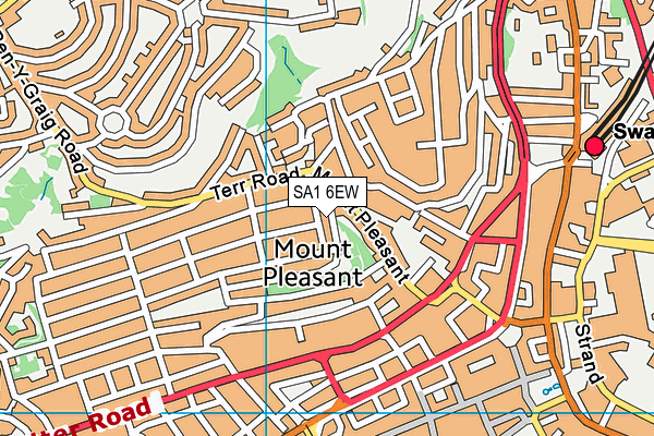 SA1 6EW map - OS VectorMap District (Ordnance Survey)