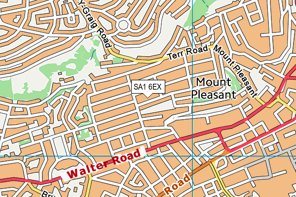 SA1 6EX map - OS VectorMap District (Ordnance Survey)