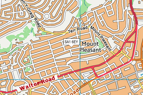 SA1 6EY map - OS VectorMap District (Ordnance Survey)