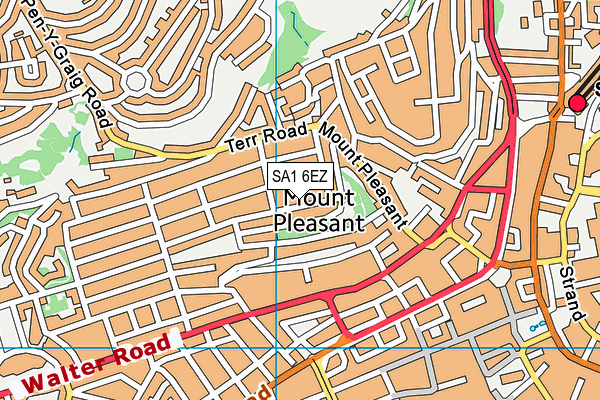 SA1 6EZ map - OS VectorMap District (Ordnance Survey)